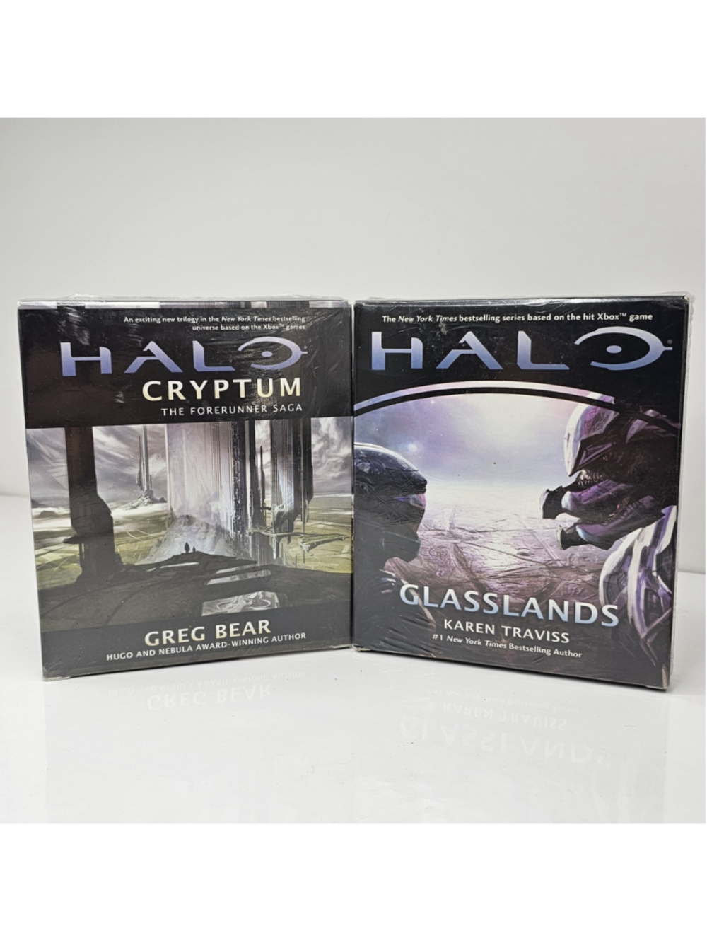 2011 Halo Audiobooks Lot Glasslands & Cryptum Forerunner Saga Factory Sealed CDs